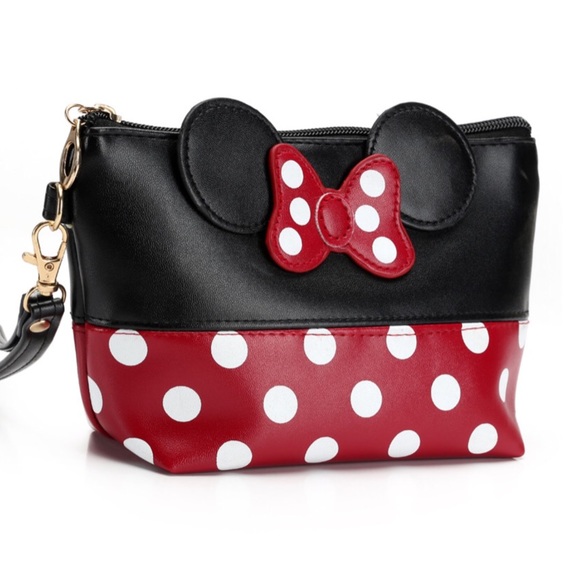 Handbags - Minnie Mouse Red & Black Makeup Cosmetic Bag